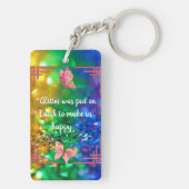 Ein klassischer Cat Funny Bling Cat Schlüsselanhän Schlüsselanhänger (Rückseite)