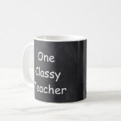 Ein klassischer Lehrer Chalkboard Design Geschenk Kaffeetasse (Vorderseite Links)