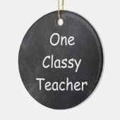 Ein klassischer Lehrer Chalkboard Design Geschenk  Keramik Ornament (Links)