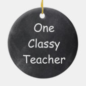 Ein klassischer Lehrer Chalkboard Design Geschenk  Keramik Ornament (Hinten)