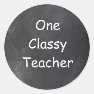 Ein klassischer Lehrer Chalkboard Design Geschenk Runder Aufkleber