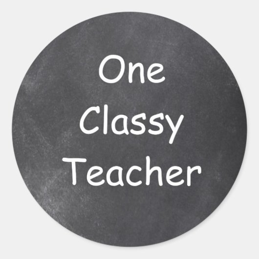 Ein klassischer Lehrer Chalkboard Design Geschenk  Runder Aufkleber (Vorderseite)