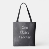 Ein klassischer Lehrer Chalkboard Design Geschenk Tasche (Rückseite)