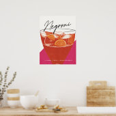 Ein klassischer Negroni: Ein Cocktail, um sich an Poster (Küche)
