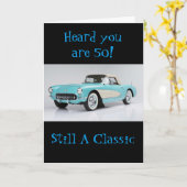 ****EIN KLASSISCHER TURNS 50**** GLÜCKLICH BIRTHTA KARTE (Gelbe Blume)