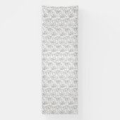 Ein klassisches Blumenmuster in Schwarz und Weiß, Banner (Vertikal)