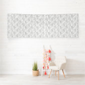 Ein klassisches Blumenmuster in Schwarz und Weiß, Banner (Insitu)