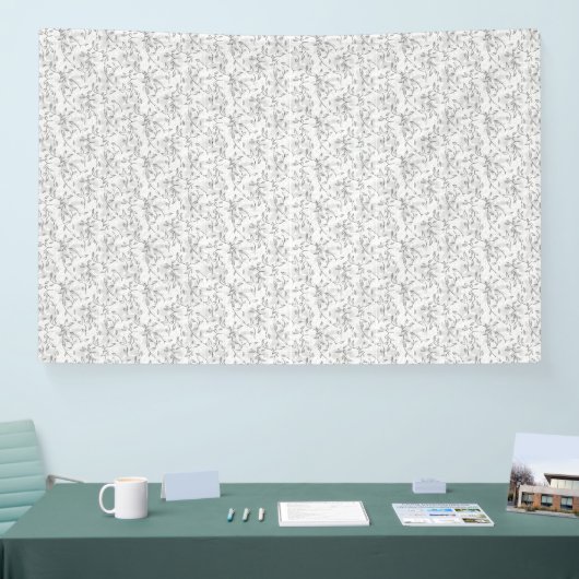 Ein klassisches Blumenmuster in Schwarz und Weiß,  Banner (Messe)