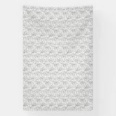 Ein klassisches Blumenmuster in Schwarz und Weiß,  Banner (Vertikal)