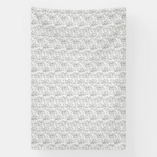 Ein klassisches Blumenmuster in Schwarz und Weiß,  Banner (Vertikal)