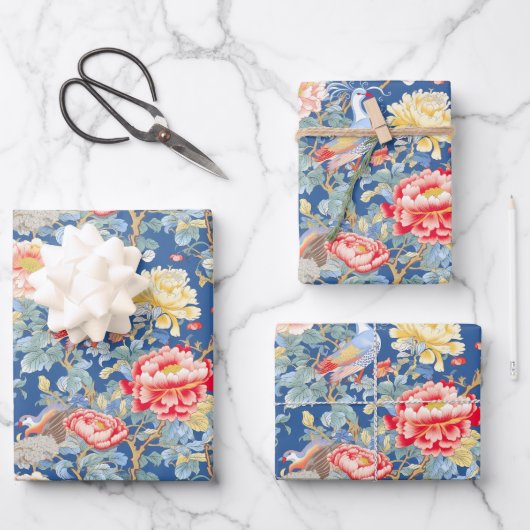 Ein klassisches Chinoserie-Design 11 Geschenkpapier Set (Vorderseite)