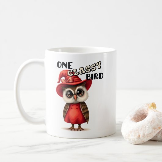 Ein klassisches Geschenk für Eule Kaffeetasse (Mit Donut)