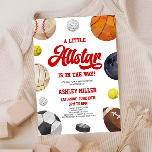 Ein kleiner Allstar ist unterwegs! Sporthinderdusc Einladung