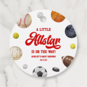 Ein kleiner Allstar ist unterwegs! Sporthinderdusc Geschenkanhänger (Rückseite)