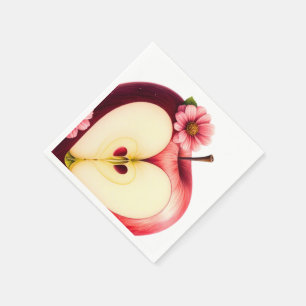 Ein kleiner Apfel ist auf dem Weg Herbst-Baby-Pa Serviette