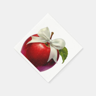 Ein kleiner Apfel ist auf dem Weg Herbst-Baby-Pa Serviette