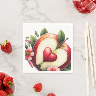 Ein kleiner Apfel ist auf dem Weg Herbst-Baby-Pa Serviette
