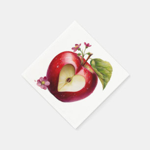Ein kleiner Apfel ist auf dem Weg Herbst-Baby-Pa Serviette