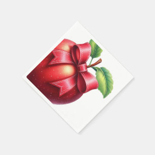 Ein kleiner Apfel ist auf dem Weg Herbst-Baby-Pa Serviette