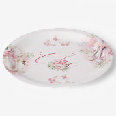 Ein kleiner Ballerina Swan Lake Pappteller (Schrägansicht)