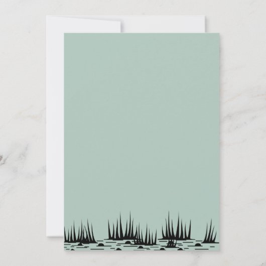 Ein kleiner Bär ist auf dem Weg zu einer Baby-Dusc Einladung (Rückseite)