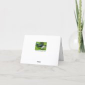 "Ein kleiner Birdie hat mir gesagt ..." Friedenstr Karte (Rückseite)