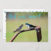 Ein kleiner Birdie sagte mir - individuelle Einlad Einladung (Vorne/Hinten)