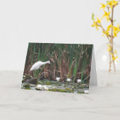 Ein kleiner blauer Heron Fischen Karte (Gelbe Blume)