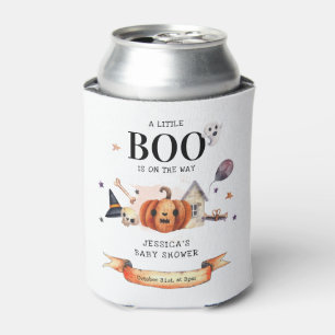 Ein kleiner Boo auf der Halloween-Kinderdusche Dosenkühler
