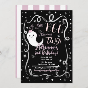 Ein kleiner Boo, der 2 ZWEI Niedliche Halloween-Ge Einladung