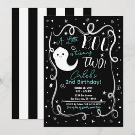 Ein kleiner Boo, der 2 ZWEI Niedliche Halloween-Ge Einladung