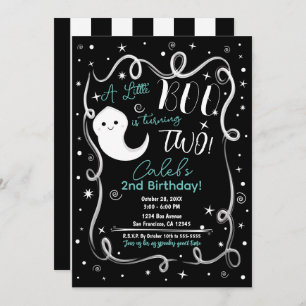 Ein kleiner Boo, der 2 ZWEI Niedliche Halloween-Ge Einladung