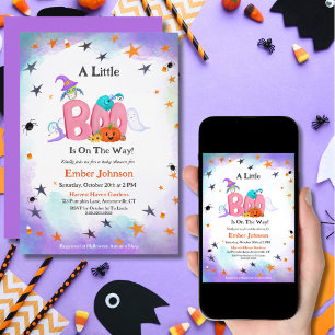 Ein kleiner Boo-Geist, Eule Halloween-Baby-Party Einladung