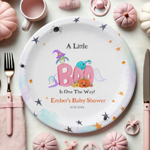 Ein kleiner Boo-Geist, Eule Halloween-Baby-Party Pappteller