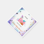 Ein kleiner Boo-Geist, Owl Halloween-Kinderdusche Serviette (Ecke)