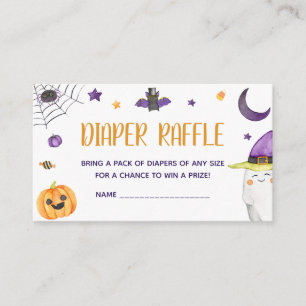 Ein kleiner Boo Ghost Halloween Windel Raffle Begleitkarte