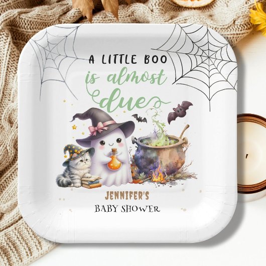 Ein kleiner Boo! Halloween Baby Shower Gender neut Pappteller