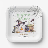 Ein kleiner Boo! Halloween Baby Shower Gender neut Pappteller (Vorderseite)