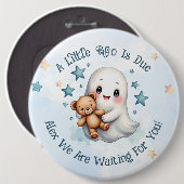 Ein kleiner Boo ist das Niedliche Baby Boy Ghost C Button (Vorne & Hinten)