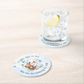 Ein kleiner Boo ist das Niedliche Baby Boy Ghost C Runder Pappuntersetzer (Vor Ort)