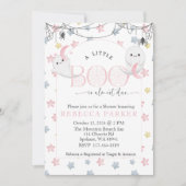 Ein kleiner Boo ist fast auf die Dusche des Mädche Einladung (Vorderseite)