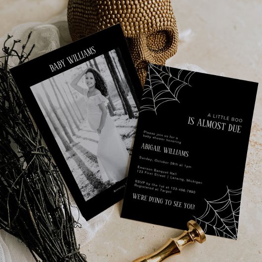 Ein kleiner Boo ist fast die passende Baby Dusche  Einladung