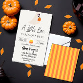 Ein kleiner Boo ist fast Due Baby Dusche einladen Einladung