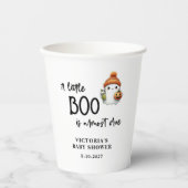 Ein kleiner Boo ist fast Due Baby Dusche Pappbecher (Vorderseite)