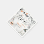 Ein kleiner Boo ist fast Due Fall Baby Dusche Serviette (Ecke)