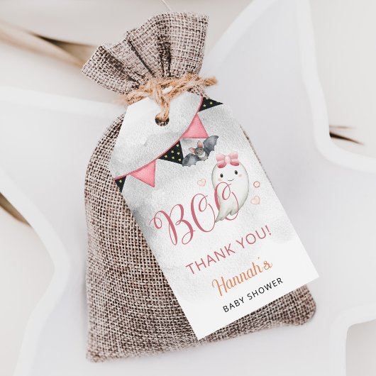 Ein kleiner Boo ist fast Due Girl Baby Dusche Gefa Geschenkanhänger