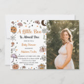 Ein kleiner Boo ist fast Due Hallowe Party Foto Einladung (Vorderseite)