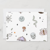 Ein kleiner Boo ist fast Due Hallowe Party Foto Einladung (Rückseite)