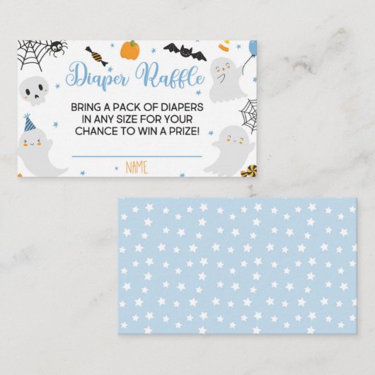 Ein kleiner Boo ist fast ein passender Windelkreuz Begleitkarte (Vorne/Hinten)