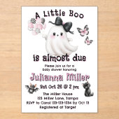 Ein kleiner Boo ist fast fällig - Halloween-Kinder Acryleinladungen (Vorderseite)